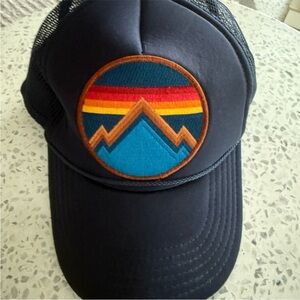 Aviator Nation Navy Trucker Hat with Rainbow Patch